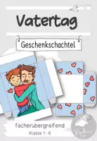 Vorschau - Mal- und Bastelvorlagen - Vatertag: Schachtel | Geschenkbox Bastelvorlage - Deckblatt