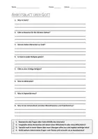 Vorschau - Arbeitsblätter - AB mit Fragen zum Thema "Gott" + Lösungsblatt + Infografik - Deckblatt