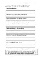 Vorschau - Arbeitsblätter - Lernplakat + AB mit Fragen zum Thema "Jeremias Gotthelf" + Lösungsblatt + Infografik - Seite 1