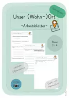 Vorschau - Arbeitsblätter - Koordinaten und Wege zu unserem (Wohn-)Ort - Deckblatt