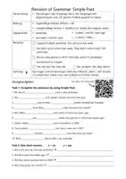 Vorschau - Arbeitsblätter - Revision of Grammar Simple Past - Seite 1