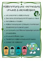 Vorschau - Unterrichtsreihen - Mülltrennung und Vermeidung (Umwelt/Nachhaltigkeit) Verbraucherbildung/ Hauswirtschaft - Seite 1