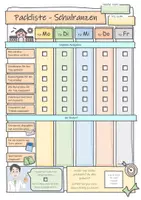 Vorschau - Fördermaterial/Inklusion - Lerncoaching - Packliste Schultasche | Klasse 3-8 - Seite 1