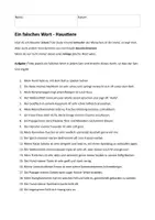 Vorschau - Arbeitsblätter - 1 falsches Wort - 5 verschiedene Themen - Deckblatt