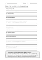 Vorschau - Arbeitsblätter - Lernposter + AB mit Fragen zum Thema "Grammatik" + Lösungsblatt - Seite 1
