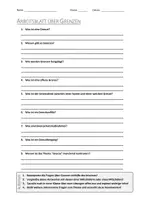 Vorschau - Arbeitsblätter - AB mit Fragen zum Thema "Grenze" + Lösungsblatt - Deckblatt
