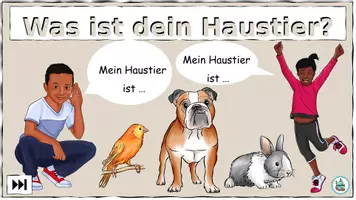 Aperçu - Matériel interactif - Présentation des explications "Was ist dein Haustier?" Les articles indéfinis au nominatif - Allemand - Page 1