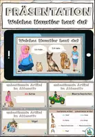 Aperçu - Matériel interactif - Présentation des explications "Welches Haustier hast du?" Les articles indéfinis à l'accusatif - Français - Page de couverture