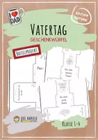 Vorschau - Mal- und Bastelvorlagen - Vatertag - Geschenkwürfel - Deckblatt