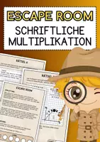 Vorschau - Arbeitsblätter - Escape Room: schriftliche Multiplikation (4. - 5. Klasse) - Deckblatt