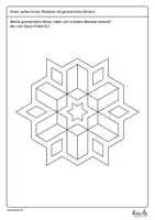 Vorschau - Mal- und Bastelvorlagen - Geometrische Körper im Mandala (Würfel und Quader) - Seite 3