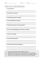Vorschau - Arbeitsblätter - AB mit Fragen zum Thema "Grönland" + Lösungsblatt + Infografik - Deckblatt
