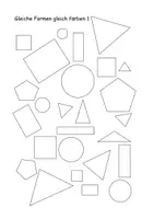 Vorschau - Arbeitsblätter - Geometrie Anfangsunterricht - Formen erkennen - Deckblatt