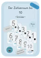 Vorschau - Poster - Schilder zum Zahlenraum bis 10 für die 1. Klasse - Deckblatt