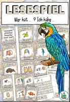 Vista previa - Juegos / Gamificación - Juego de lectura de los artículos indefinidos "Haustiere" en acusativo - Alemán - Portada