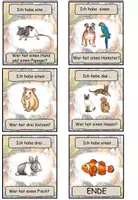 Vista previa - Juegos / Gamificación - Juego de lectura de los artículos indefinidos "Haustiere" en acusativo - Alemán - página 3