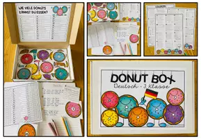 Vorschau - Fördermaterial/Inklusion - DEUTSCH - DONUT BOX (3. Schulstufe) 36 Aufgabenkarten zum Jahresstoff - Seite 1