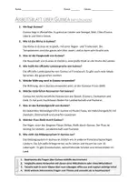 Vorschau - Arbeitsblätter - AB mit Fragen zum Thema "Guinea" + Lösungsblatt - Seite 1
