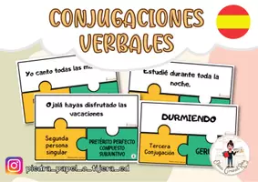 Vista previa - Unidades / Secuencias / Situaciones de Aprendizaje - Puzle Verbos: CONJUGACIONES VERBALES (español) - página 1