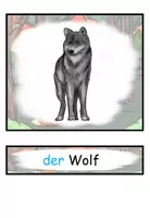 Vista previa - Tarjetas / Manipulativos - Tarjetas con imágenes y tarjetas con palabras "Tiere im Wald" Alemán - página 1