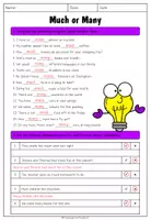 Vorschau - Arbeitsblätter - Much or Many - Worksheet - Seite 2