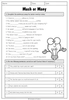 Vorschau - Arbeitsblätter - Much or Many - Worksheet - Seite 3