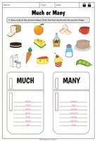 Vorschau - Arbeitsblätter - Much or Many - Worksheet II - Seite 2