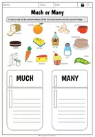 Vorschau - Arbeitsblätter - Much or Many - Worksheet II - Seite 3
