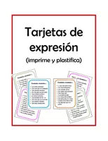 Vista previa - Hojas de trabajo - TARJETAS DE EXPRESION: CUENTAME, CUENTAME - Portada