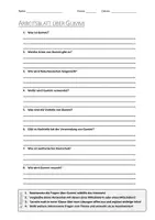 Vorschau - Arbeitsblätter - AB mit Fragen zum Thema "Gummi" + Lösungsblatt - Deckblatt