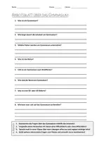 Vorschau - Arbeitsblätter - Lernplakat + AB mit Fragen zum Thema "Gymnasium" + Lösungsblatt + Infografik - Seite 1