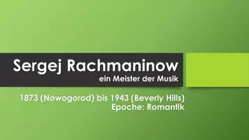 Vorschau - Präsentationen/Tafelbilder - Sergei Wassiljewitsch Rachmaninow (Präsentation und H5P) - Deckblatt