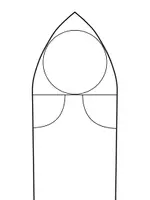 Vorschau - Arbeitsblätter - Malvorlage für ein Gotisches Fenster (differenziert) - Seite 3