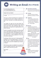 Vorschau - Merkblätter - Writing an email to a friend - Deckblatt