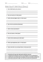 Vorschau - Arbeitsblätter - AB mit Fragen zum Thema "Halle (Saale)" + Lösungsblatt + Infografik - Deckblatt