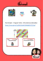 Vista previa - Juegos / Gamificación - PAST SIMPLE - 60 IRREGULAR VERBS (Board game) - página 1
