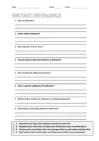 Vorschau - Arbeitsblätter - Lernposter + AB mit Fragen zum Thema "Halloween" + Lösungsblatt + Mindmap + Infografik - Seite 1