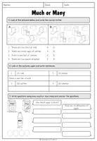 Vorschau - Arbeitsblätter - Much or Many - Worksheet III - Seite 3