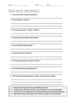 Vorschau - Arbeitsblätter - AB mit Fragen zum Thema "Hamlet" + Lösungsblatt + Mindmap + Infografik - Deckblatt