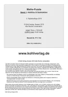 Vorschau - Arbeitsblätter - Mathe-Puzzle Band 1 – Addition und Subtraktion | Mathematik Grundschule Förderschule Klasse 3–4 | Rechenpuzzle, Differenzierung, Auge-Hand-Koordination, Vertretungsstunden, Lösungen - Seite 1