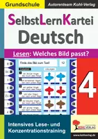Vorschau - Arbeitsblätter - SelbstLernKartei Deutsch 4 Welches Bild passt | Deutsch Grundschule Förderschule Klasse 1-4 | Lesekompetenz, Wort-Bild-Zuordnung, Inklusion, Legematerial, Memory, Lösungen - Deckblatt