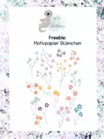 Vorschau - Mal- und Bastelvorlagen - Freebie: Motivpapier - Blümchen - Deckblatt