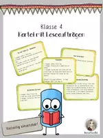 Vorschau - Aufgabenkarten - Kartei Leseaufträge Klasse 4 - Deckblatt