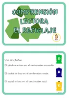Vista previa - Hojas de trabajo - Comprensión Lectora: el reciclaje - página 2