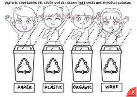 Vista previa - Hojas de trabajo - Reciclamos: los contenedores - en castellano y catalán. - página 3