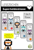 Vorschau - Präsentationen/Tafelbilder - Lesezeichen - Superheldenklasse - Geschenk zum Schulstart - Deckblatt
