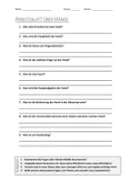 Vorschau - Arbeitsblätter - AB mit Fragen zum Thema "Hand" + Lösungsblatt + Infografik - Deckblatt