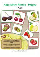 Aperçu - Apprentissages en autonomie - Jeu d'association Photos / Dessins - Fruits - Page de couverture
