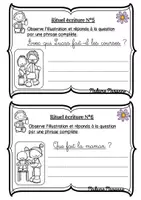 Aperçu - Feuilles d'exercices - Rituel d'écriture de phrases Marie Milo - Page 3
