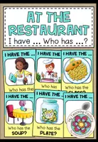 Vista previa - Juegos / Gamificación - At the restaurant - I have ... who has ...? - Portada